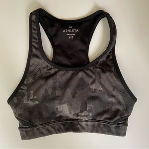 Athleta Black & Grey Ultimate Bra - Size XXS